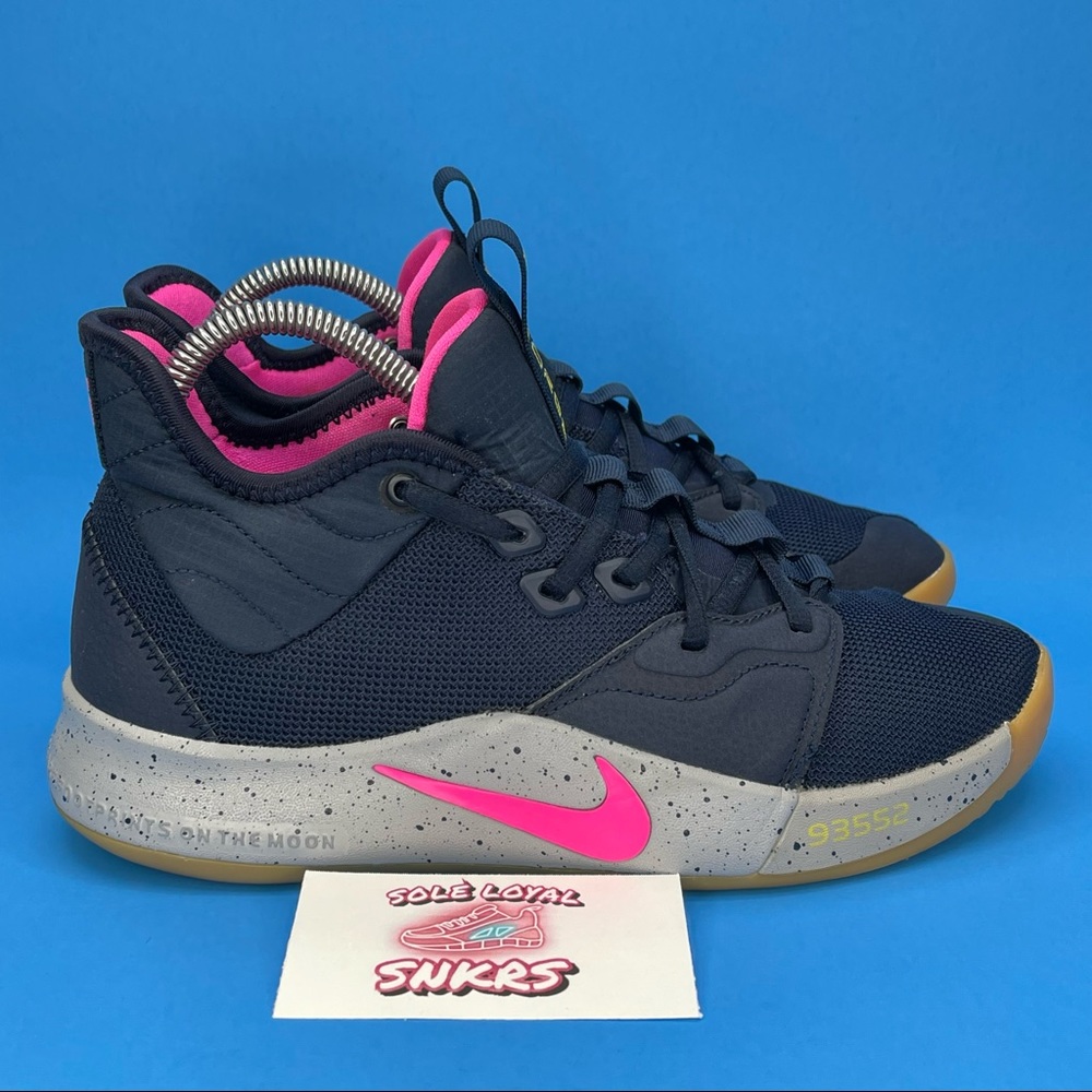 Nike Paul George PG3 A02607-401  Obsidian/Pink Blast Men's Sz 6/Woman's‎ Sz 7.5.